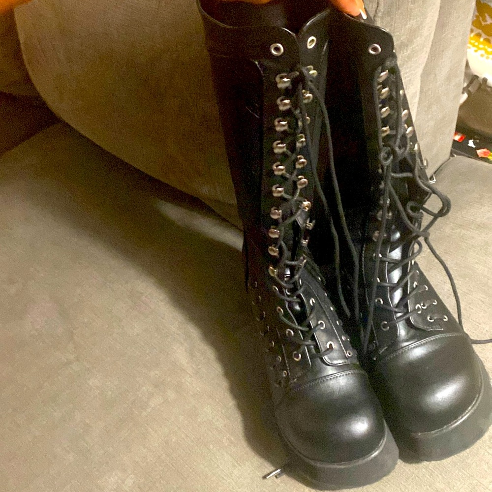 Platform Skull Boots